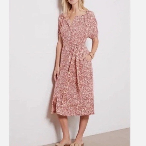 Faherty Carmel Floral Maxi Dress Organic Cotton size XS - Picture 1 of 9